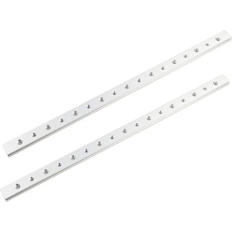Lot 2 rails à lets aluminium 450mm – Jig M6/M8 T – pour scie circulaire table (1/5)
