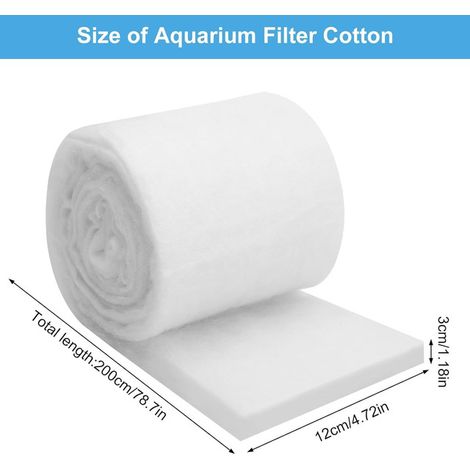 Ouate de filtration pour aquarium, rouleau de mousse filtrante haute densité, média filtrant découpable pour bassin et aquarium