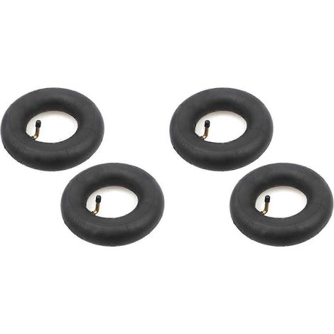 Lot de 4 chambres à air 2,80/2,50-4 pouces avec valves coudées TR87, compatibles avec les scooters, les tondeuses à gazon, les chariots à main et les chariots à tirer (EM). (1/5)