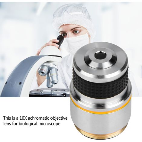 Objectif achromatique 10x pour microscope de biologie 185 160/0.17 (1/5)