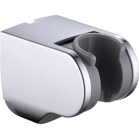 Support Douchette Reglable, Support Pommeau de Douche mural Fixe Chrome Universel Salle de Bain Accessoire (1/4)