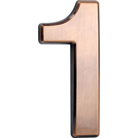 Nummer MagicHome "1" Hausnummer, mit Klebeband, Bronze, beschreibend, 45x100 mm, ABS
