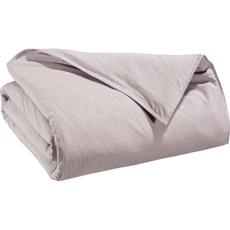 VIVARAISE - Housse de couette Louna en coton 100% - Lie de vin - Taille 260 x 240 cm
