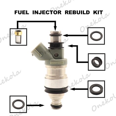 Fuel injector repair kit, seal and filter compatible with Toyota VCV10 3VZVZJ95 5VZ 23250-62030 (1/2)