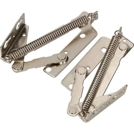 KOTARBAU Lot de 2 ferrures à ressort pour meuble - Galvanisé - Argenté - 135 mm, 05907465900041 (1/5)