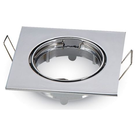 GU10 CORPO QUADRATO REGOLABILE CHROME (1/10)