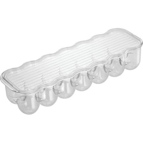 Huevera apilable de plástico Binz para frigorífico/congelador - caja de almacenamiento para 14 huevos - transparente (1/5)