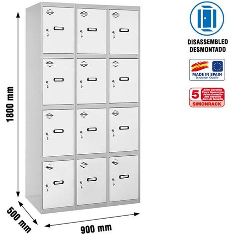 Simonrack Moderner Schrank in Grau und Weiß 1800x900x500 mm
