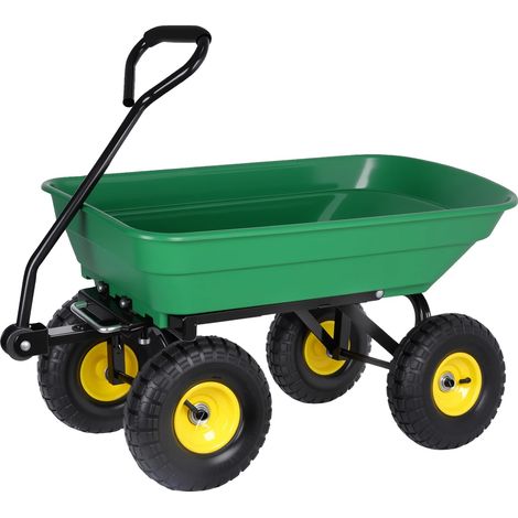 Chariot basculant, haute capacité, design ergonomique, vert (1/2)