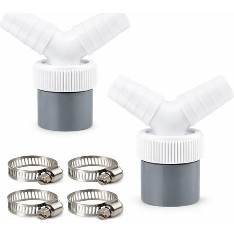 2PCS Adaptateur Double Evacuation Machine a Laver avec Sortie 40mm, Raccord Double Vidange pour Double Evacuation Machine a Laver, Adaptateur Evacuation Machine a Laver (1/5)