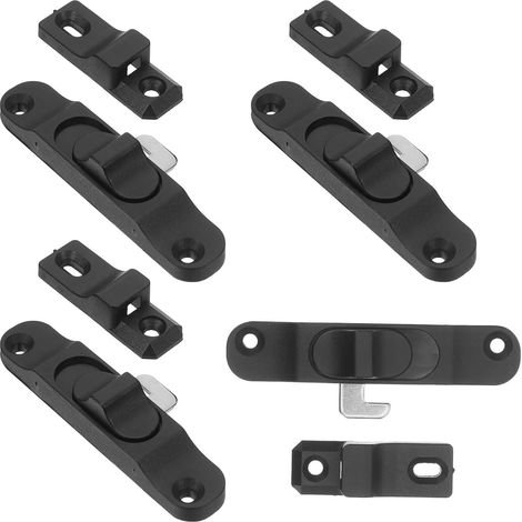 Lot de 4 Verrous Coulissants en Alliage d'Aluminium pour Fenêtres à Battant Limiteurs d'Ouverture Réglables Accessoires de Sécurité pour Fenêtres Coulissantes Protection