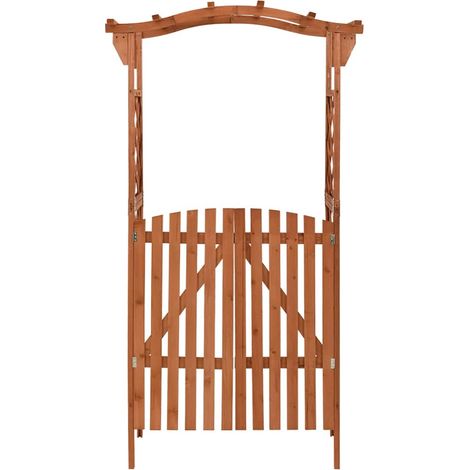Maison Exclusive - Pergola avec portail 116x40x204 cm Bois de sapin massif (1/5)