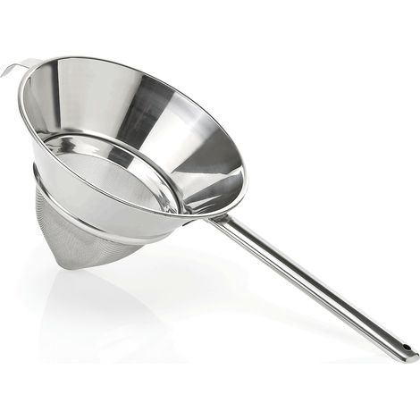 Tamis conique avec manche creux Ø 30 cm maille fine 1 mm inox - Was Germany
