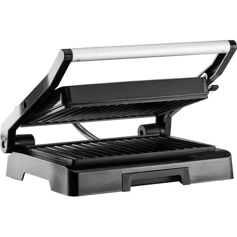 Appareil à panini, 1000 W, plaque de cuisson antiadhésive, plaques flottantes, rangement vertical verrouillable (1/5)