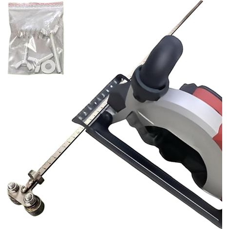 1 Guide De Découpe, Règle Ajustable 60cm, Acier Inoxydable, Système Rail Pour Scie Circulaire, Menuiserie (1/5)