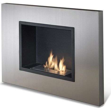 Camino a Bioetanolo da Parete 78x17x54 cm Grigio (1/5)