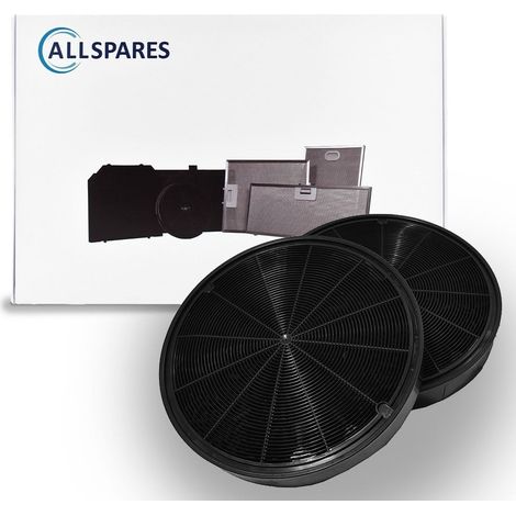 Filtro de carbón AllSpares (2 uds.) para campanas extractoras compatibles con AEG-Electrolux EFF62 / E3CFF62 ATAG ACC933 / ETNA 733034 / REC65 / Pelgrim KF63 / Bosch Siemens 668492 / DWA0KP6A / LZ5485 (1/5)