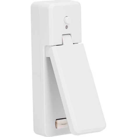 Tragbarer magnetischer Beutelversiegler, USB-Ladefunktion, manueller Lebensmittelversiegler, Mini-Beutelversiegler, weiß, für Zuhause (1/5)
