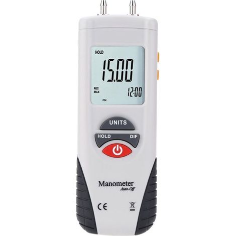 Manomètre Numérique, Mengshen professionnel Digital Air Pressure Meter & Kit de jauge de pression différentielle - ± 13.79kPa / ± 2 psi, M1890-DOU