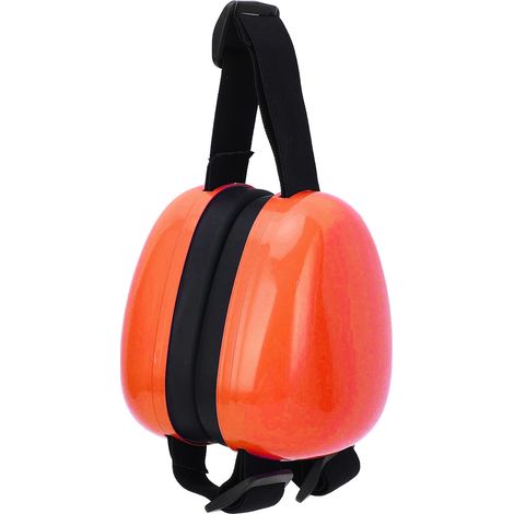 Casque antibruit pour chien, confortable, réglable et léger, orange. (1/5)