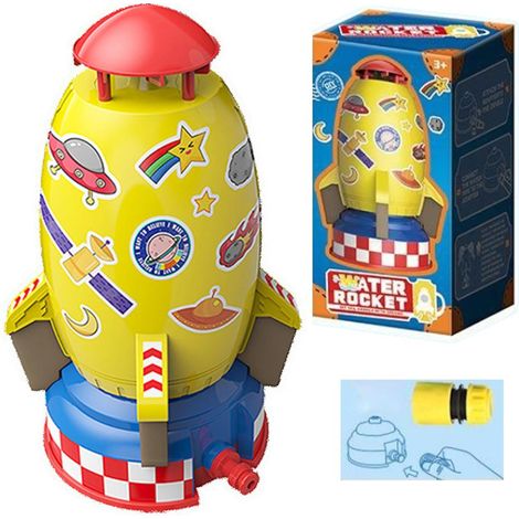 Arroseur fusée volante, arroseur spatial, jeu rotatif pour enfants Z0L2, jaune, raccords sans eau (1/5)