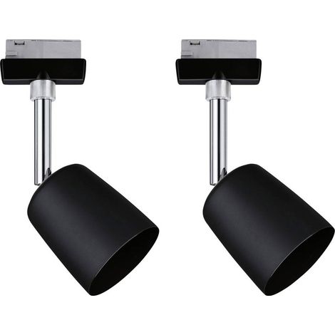 Paulmann 41303 Système d'éclairage sur rail HT URail GU10 10 W LED noir (mat), chrome Y645093 (1/4)