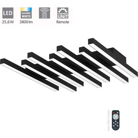 Plafoniera Minimal Padulari Alluminio Nero Luce Led Integrato 25,6W (1/3)