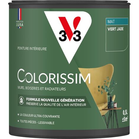 Peinture murale intérieure Colorissim® V33 Vert jade Mat 0,5L