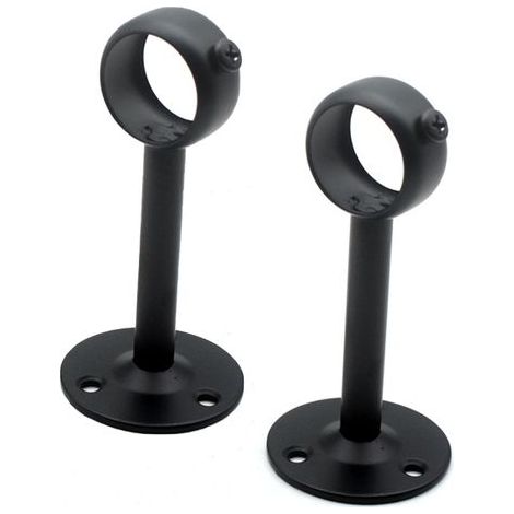 Staffe regolabili da soffitto per bastoni per tende – Set da 2 – Materiale in lega di zinco – Capacità di carico 5 kg (11 libbre) (1/5)