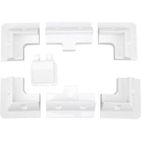 Kit de 7 supports d'angle de toit ABS, sans perçage, blanc, pour fixation panneaux solaires sur camping-car, yacht, bungalow (1/5)