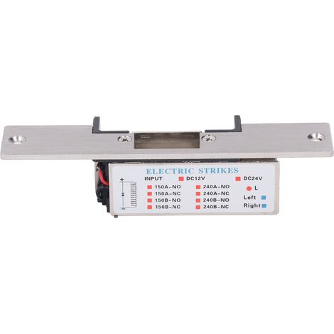 Serrure électrique à faille sécurisée mode NC 12V verrouillage sans courant pour contrôle d'accès porte cylindrique acier inoxydable PVC 150x39.5x35.3mm 319g modèle 150B NO (1/5)