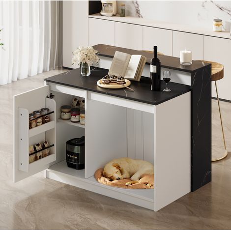 Kücheninsel mit Bartresen und Haustierruhebereich MDF OKMYHOME (1/5)
