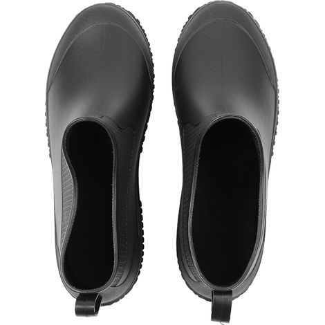 Regenstiefel, rutschfest, wasserdicht, kurzer Schaft, geeignet für Autowäsche und Outdoor-Aktivitäten, schwarz, Größe 41 (1/5)