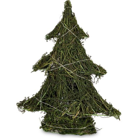 Décoration de sapin de Noël à LED, métal, vert, 40 x 29 x 10 cm (1/5)