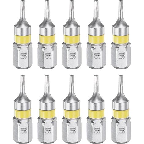 10 Embouts de Tournevis Torx T6H 1/4" Queue Hexagonale (1/5)