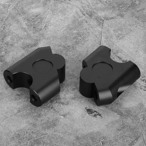 22mm Universel Moto Guidon Riser Guidon Pince Arrière Déplacer Adaptateur De Montage (Noir) (1/4)