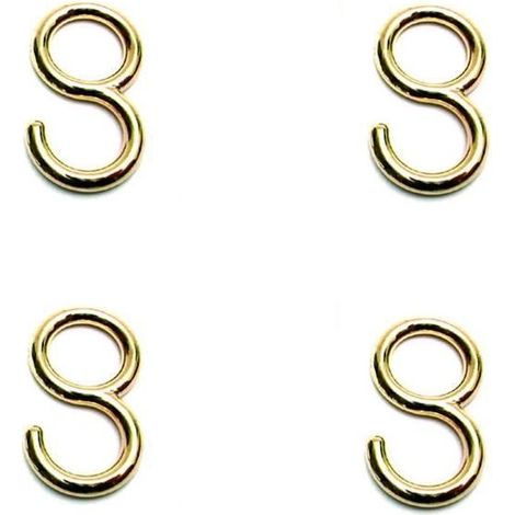 GANCIO A ESSE  CHIUSO  PER TUBO MM 10  - COLORE  ORO - CA 525 - PZ 4 (1/2)