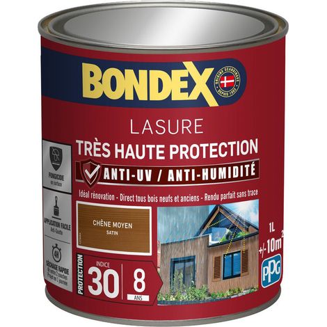 Lasure 8 anni Protezione Molto Alta Satinata Bidone da 1l - Bondex