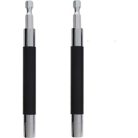 Lot de 2 supports de tournevis magnétiques évolutifs de 120 mm, porte-embout de tournevis, adaptateur de tige de guidage (1/4)