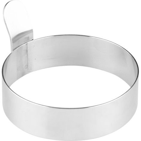Pfannkuchenform, Eierring, 4 Stück, 9 cm, Spiegeleiform, Eierring zum Kochen von Spiegelei/Pannenkoeken/Omeletten und mehr, Anti-Anbacken, selbstgebackener Rostfreier Stahl