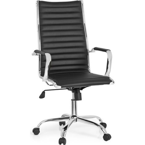 Bürostuhl / Chefsessel VEMONA 20 PU schwarz Chrom hjh OFFICE (1/5)