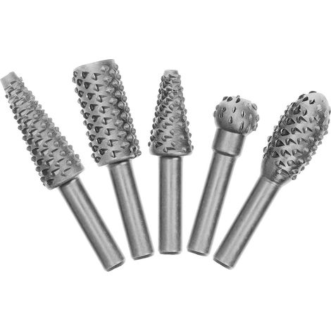 fresas de metal, fresas rotativas, fresas para madera, brocas abrasivas para madera y plástico, compatibles con acero inoxidable, grabado en madera, brocas para bricolaje (1/5)