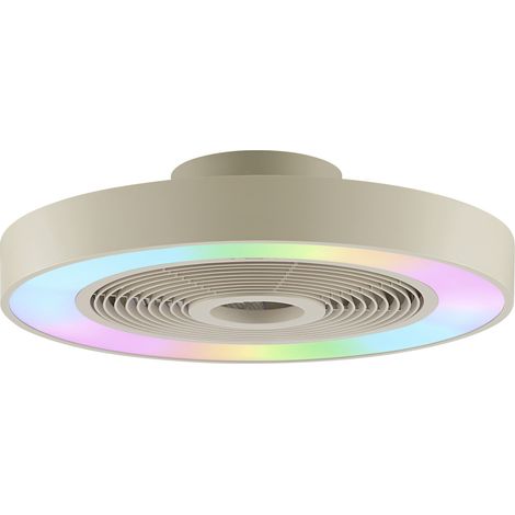 Briliant LED Deckenleuchte Catania mit Ventilator Ø 48,6 cm 40W beige RGB Deckenlampen (1/3)