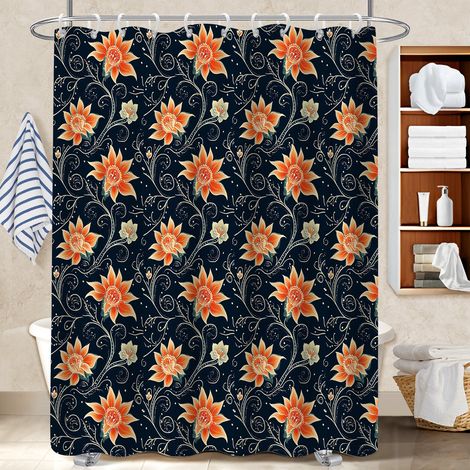Rideau de douche 180x180 stylé bâche polyester douche pour un moment de détente absolue (1/5)