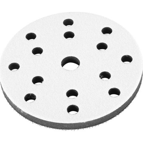 Paquete de 10 almohadillas de lijado suaves, almohadillas de interfaz de lijado de 150 mm, esponja suave de 150 mm de diámetro (15 agujeros). DEBUNS (1/5)