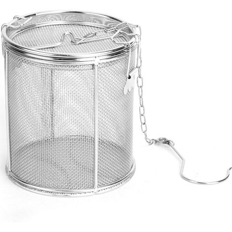 Passoire à thé en acier inoxydable 12x13cm, panier de séparation pour épices, filtre à soupe et assaisonnements (1/5)