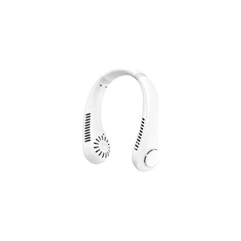 Ventilateur de cou rechargeable sans pales portable USB 3 vitesses mains libres léger ventilateur personnel voyage extérieur été blanc (1/5)