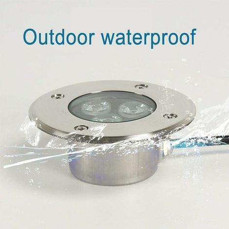 Spot encastrable LED extérieur 4 pcs – Étanche IP68 – Acier inoxydable – 3W – Pour terrasses et jardins – Installation au sol