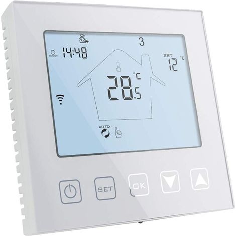 YMYNY WiFi Thermostat Chaudiere Gaz/Chauffage au Sol Eau 3A Alexa Google Home Compatible Programmable Blanc (1/4)