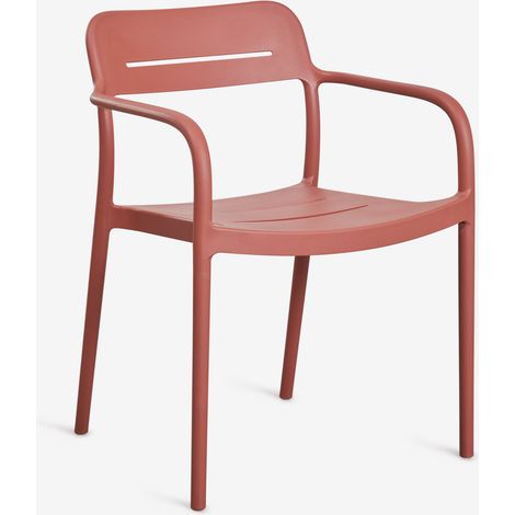 Chaise de jardin empilable avec accoudoirs en polypropylène Graneli SKLUM Terracota (1/5)